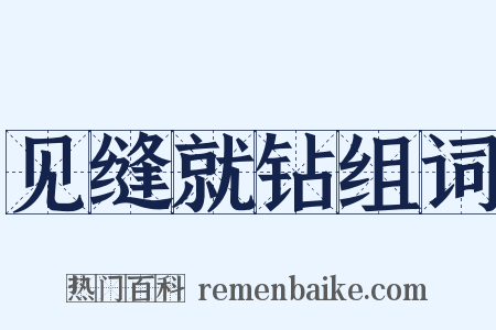 见缝就钻组词是什么意思的图片